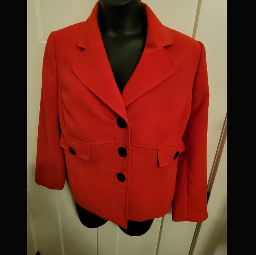 Kasper red suit blazer